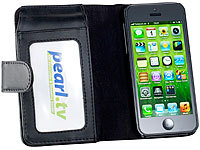 Xcase Schutzhülle m. Geldschein-& EC-Kartenfach für iPhone 5/5s/SE, schwarz; iPhone-5-Hüllen iPhone-5-Hüllen 