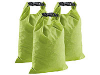 Xcase Wasserdichte Nylon-Packtaschen "DryBags" 3er-Set: 1, 4 & 8 Liter; Staub- und wasserdichte Mini-Koffer 