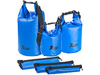 Xcase 3er-Set Wasserdichte Packsäcke aus Lkw-Plane, 5/10/20 Liter, blau; Staub- und wasserdichte Mini-Koffer Staub- und wasserdichte Mini-Koffer Staub- und wasserdichte Mini-Koffer Staub- und wasserdichte Mini-Koffer 