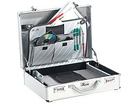 Xcase Aluminium Notebook-Koffer "Design Case" bis 17"; Reise-Organizer für Kosmetik 