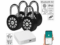 Xcase 4er Metall-Vorhängeschloss mit Zahlencode und App, IP65 + Gateway; Mini-Schlüssel-Safe mit Bluetooth und App Mini-Schlüssel-Safe mit Bluetooth und App Mini-Schlüssel-Safe mit Bluetooth und App Mini-Schlüssel-Safe mit Bluetooth und App 