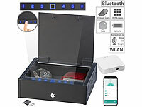 Xcase Tresor mit biometrischer Fingerabdruckerkennung, WLAN-Gateway und App; Tresore mit Zahlenschloss Tresore mit Zahlenschloss Tresore mit Zahlenschloss 