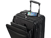 34/39 l Powerbank-Anschluss TSA Business Trolley Xcase Koffer: Handgepäck-Trolley mit Dehnfalte 