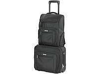 Xcase Set aus Trolley & Komfort-Rucksack m. Fach für Tablet & Notebook