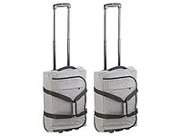 Xcase Faltbare 2in1-Handgepäck-Trolley & Reisetasche, 44 l, 2 kg, 2er-Set; Notebooktaschen Notebooktaschen Notebooktaschen 