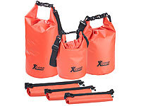 Xcase 3er-Set Wasserdichte Packsäcke aus Lkw-Plane, 5/10/20 Liter, rot; Staub- und wasserdichte Mini-Koffer Staub- und wasserdichte Mini-Koffer Staub- und wasserdichte Mini-Koffer 