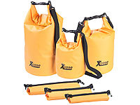 Xcase 3er-Set Wasserdichte Packsäcke aus Lkw-Plane, 5/10/20 Liter, orange; Koffer-Organizer zum Hängen Koffer-Organizer zum Hängen Koffer-Organizer zum Hängen Koffer-Organizer zum Hängen 