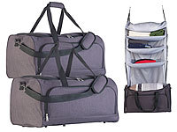 Xcase 2er-Set faltbare Reisetaschen mit Wäsche-Organizer zum Aufhängen; Koffer-Organizer zum Hängen Koffer-Organizer zum Hängen Koffer-Organizer zum Hängen Koffer-Organizer zum Hängen 