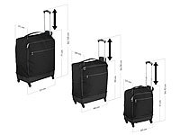Xcase 3 ultraleichte  4 Rollen Reise-Trolleys, 46, 57 und 78 Liter; Schutzhüllen für Koffer Schutzhüllen für Koffer Schutzhüllen für Koffer 