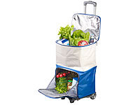Xcase 2in1-Einkaufs-Tasche-Trolley mit geteilten ISO-Kühltaschen, 45 Liter; Elektrische Kühltaschen Elektrische Kühltaschen Elektrische Kühltaschen Elektrische Kühltaschen 