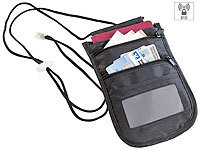 Xcase Unisex-Brustbeutel mit RFID-Schutz, Reise-Organizer, 4 Fächer, schwarz; RFID-Kartenetuis RFID-Kartenetuis RFID-Kartenetuis 