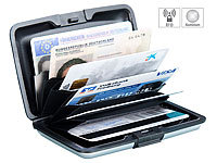 Xcase Edles RFID-Kartenetui aus Aluminium, Schutz für bis zu 6 Chip-Karten