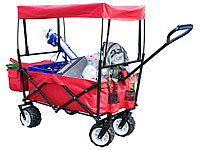 Xcase Faltbarer Bollerwagen mit Dach und Offroad-Rädern, 80 kg Tragkraft; Wasserdichte Packsäcke Wasserdichte Packsäcke Wasserdichte Packsäcke Wasserdichte Packsäcke 