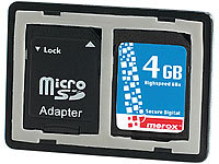 Xcase SD-/MMC Speicherkarten-Safe im Kreditkartenformat; Elektronik- und Kabel-Organizer mit Tablet-PC-Fach, Schlüsselkästen