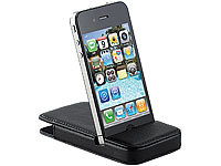 Xcase Elegante 2in1-Schutztasche mit Standfunktion für iPhone 4/4s, schwarz