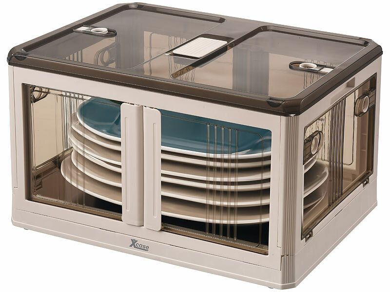 ; Faltbare Aufbewahrungsboxen mit Deckel, MDF-Ablage und seitlichen Klappen, transparent Faltbare Aufbewahrungsboxen mit Deckel, MDF-Ablage und seitlichen Klappen, transparent Faltbare Aufbewahrungsboxen mit Deckel, MDF-Ablage und seitlichen Klappen, transparent Faltbare Aufbewahrungsboxen mit Deckel, MDF-Ablage und seitlichen Klappen, transparent 