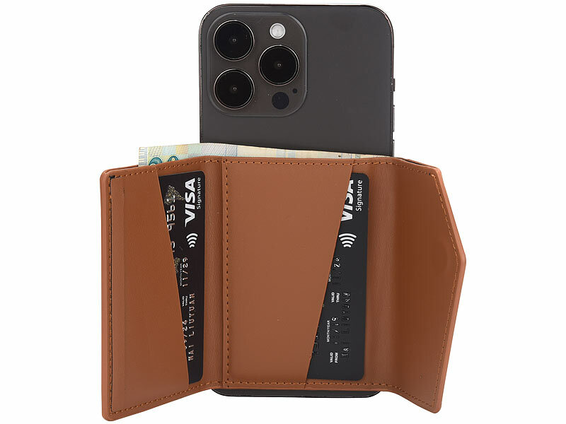 ; RFID-Kartenetuis, Kartenhalter Wallets mit Magsafe, braun, für bis zu 3 Karten kompatibel RFID-Kartenetuis, Kartenhalter Wallets mit Magsafe, braun, für bis zu 3 Karten kompatibel RFID-Kartenetuis, Kartenhalter Wallets mit Magsafe, braun, für bis zu 3 Karten kompatibel 