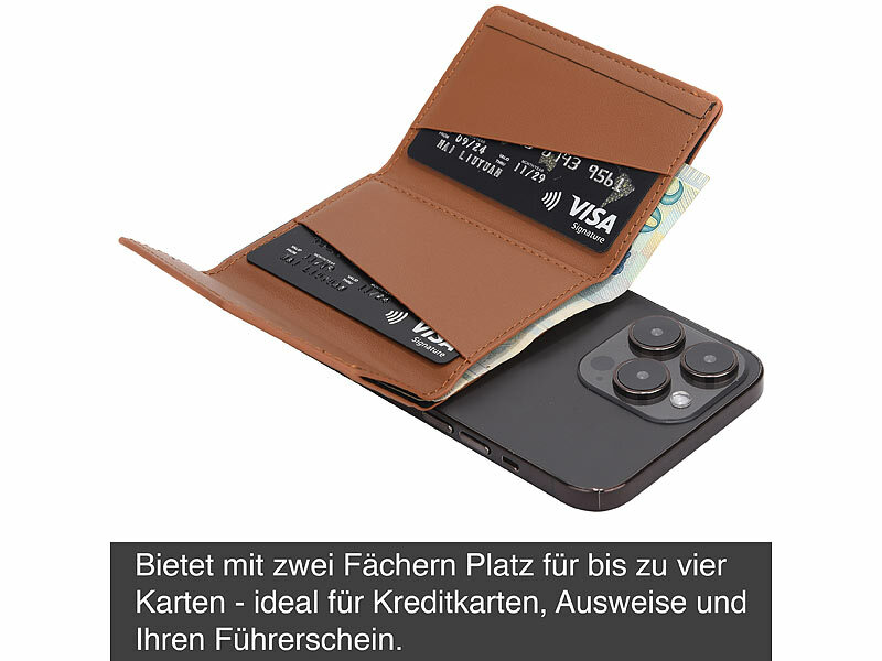 ; RFID-Kartenetuis, Kartenhalter Wallets mit Magsafe, braun, für bis zu 3 Karten kompatibel RFID-Kartenetuis, Kartenhalter Wallets mit Magsafe, braun, für bis zu 3 Karten kompatibel RFID-Kartenetuis, Kartenhalter Wallets mit Magsafe, braun, für bis zu 3 Karten kompatibel 