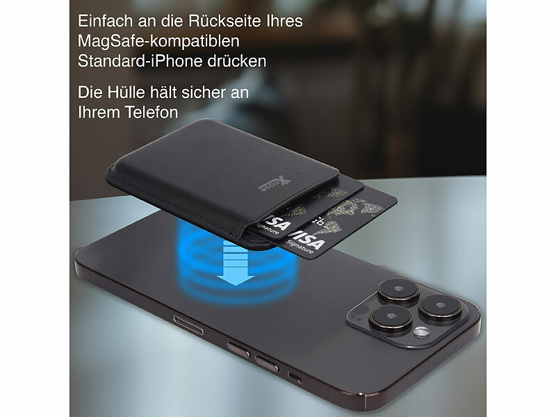 ; Kartenhalter-Wallet für iPhone mit MagSafe, klappbar, für 3 Karten Kartenhalter-Wallet für iPhone mit MagSafe, klappbar, für 3 Karten Kartenhalter-Wallet für iPhone mit MagSafe, klappbar, für 3 Karten 