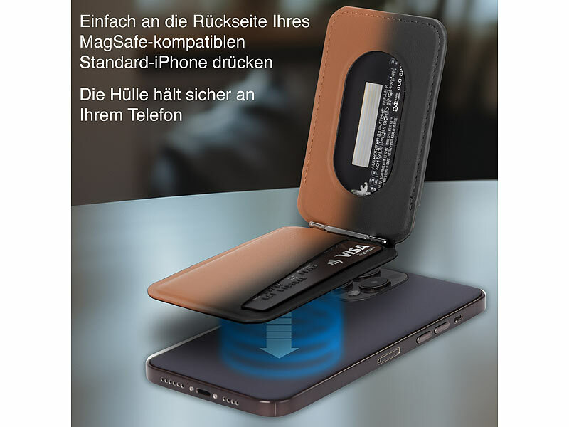 ; RFID-Kartenetuis, Kartenhalter Wallets mit Magsafe, braun, für bis zu 3 Karten kompatibel RFID-Kartenetuis, Kartenhalter Wallets mit Magsafe, braun, für bis zu 3 Karten kompatibel RFID-Kartenetuis, Kartenhalter Wallets mit Magsafe, braun, für bis zu 3 Karten kompatibel 