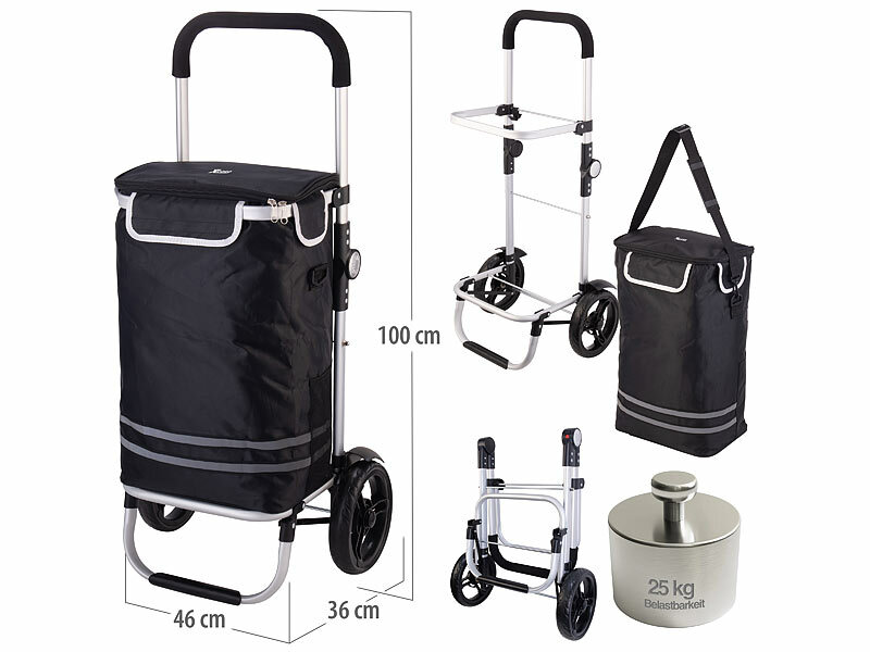 ; Faltbare Bollerwagen, 2in1-Einkaufs-Tasche mit abnehmbarem Trolley und KühltascheSackkarren Faltbare Bollerwagen, 2in1-Einkaufs-Tasche mit abnehmbarem Trolley und KühltascheSackkarren