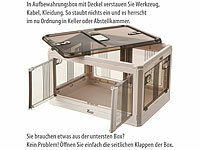 ; Faltbare Aufbewahrungsboxen mit Deckel, MDF-Ablage und seitlichen Klappen, transparent Faltbare Aufbewahrungsboxen mit Deckel, MDF-Ablage und seitlichen Klappen, transparent Faltbare Aufbewahrungsboxen mit Deckel, MDF-Ablage und seitlichen Klappen, transparent Faltbare Aufbewahrungsboxen mit Deckel, MDF-Ablage und seitlichen Klappen, transparent 