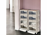 Xcase Boxen, Camping-Aufbewahrungskisten; Faltbare Aufbewahrungsboxen mit Deckel und seitlichen Klappen, transparent Faltbare Aufbewahrungsboxen mit Deckel und seitlichen Klappen, transparent Faltbare Aufbewahrungsboxen mit Deckel und seitlichen Klappen, transparent