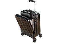 Xcase Koffer mit USB Anschluss, Handgepäck Koffer mit Laptopfach